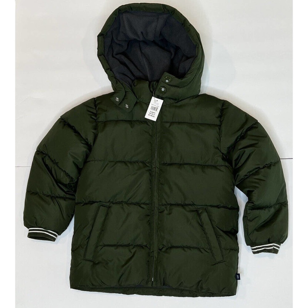 Gap Cold Control Max Hooded Winter Jacket Blue Green 5 Years